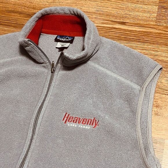 Patagonia Synchilla Vest Men XXL 2XL Gray Fleece Full Zip Mid Layer Hike 25184 - Picture 2 of 9